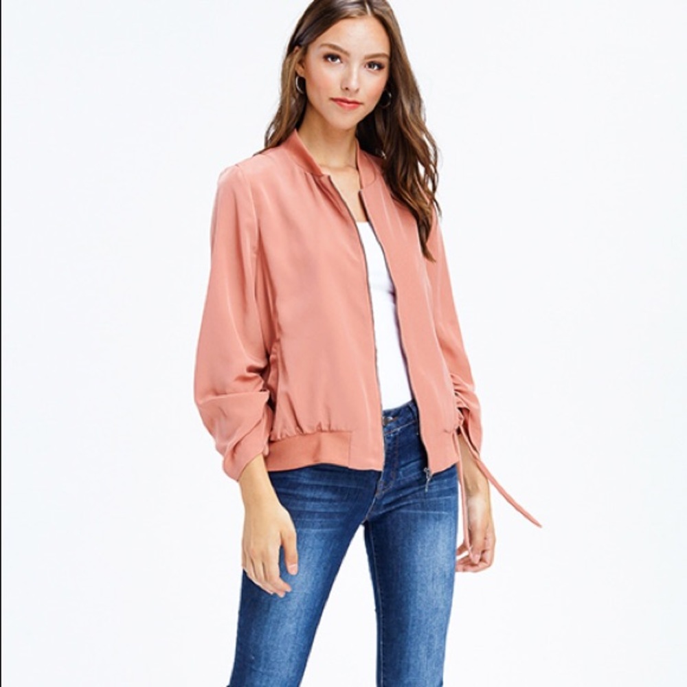 Blush Pink Drawstring Jacket
